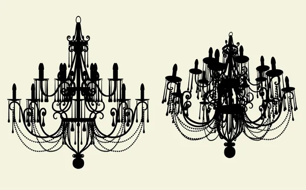 Vetor de lustre candelabro — Vetor de Stock