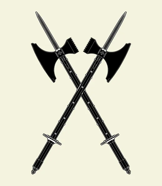 Hache de combat à l'épée vecteur 01 — Image vectorielle
