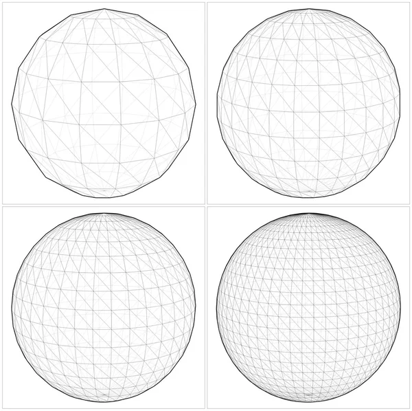 Сфера от простого до сложного вектора формы 07 — стоковый вектор