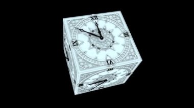 Gotik countdown saat 10-0 animasyon 01