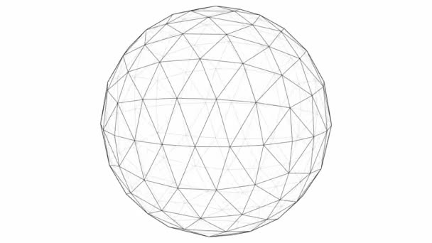 De Octahedron a la esfera de la bola Líneas de animación 02 — Vídeos de Stock