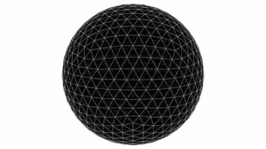 icosahedron topu küre çizgi animasyon