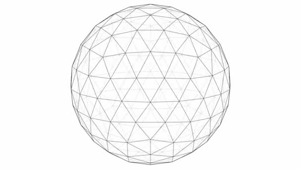 De l'Icosaèdre à la Boule Sphère Lignes Animation 