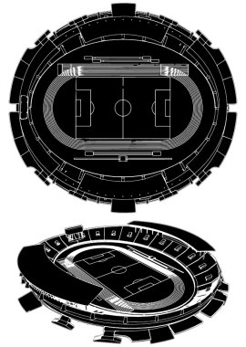 futbol Futbol Stadyumu vektör 02