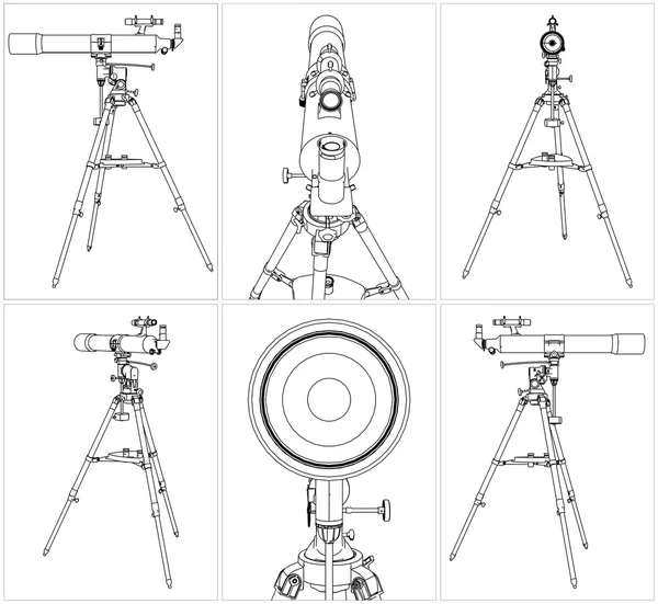 Vector del telescopio 03 — Vector de stock