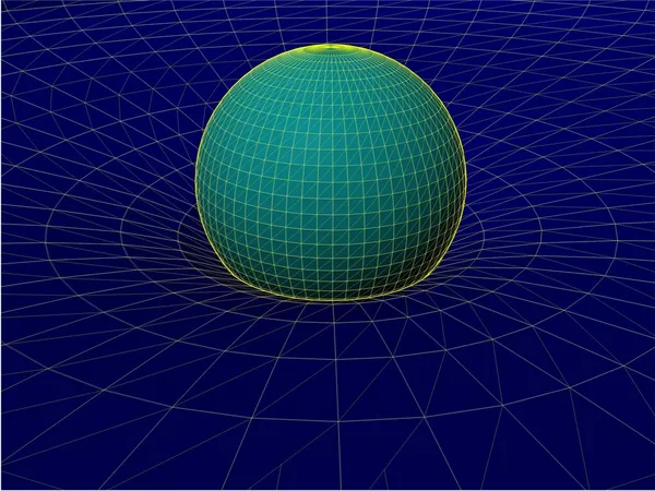 Einstein 's Wire Net Teoría General de la Relatividad Estructura Vector — Archivo Imágenes Vectoriales