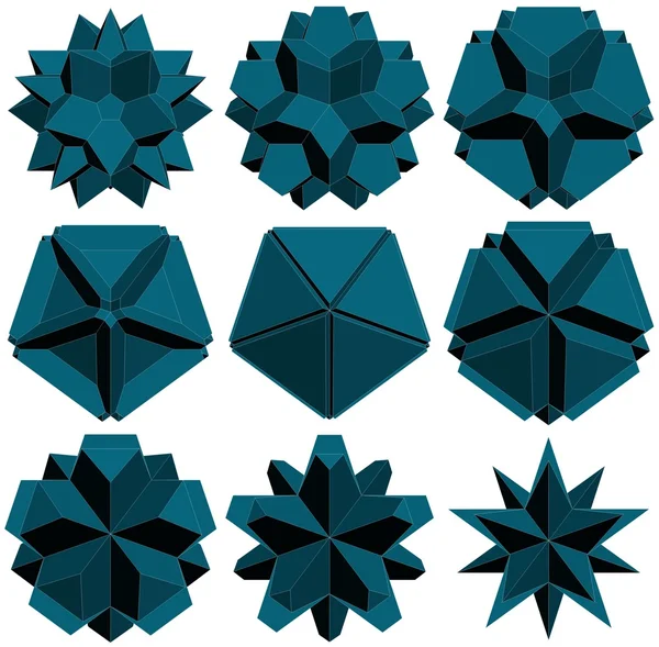 Vector de forma de estructura de transformación de estrella de hedra — Archivo Imágenes Vectoriales