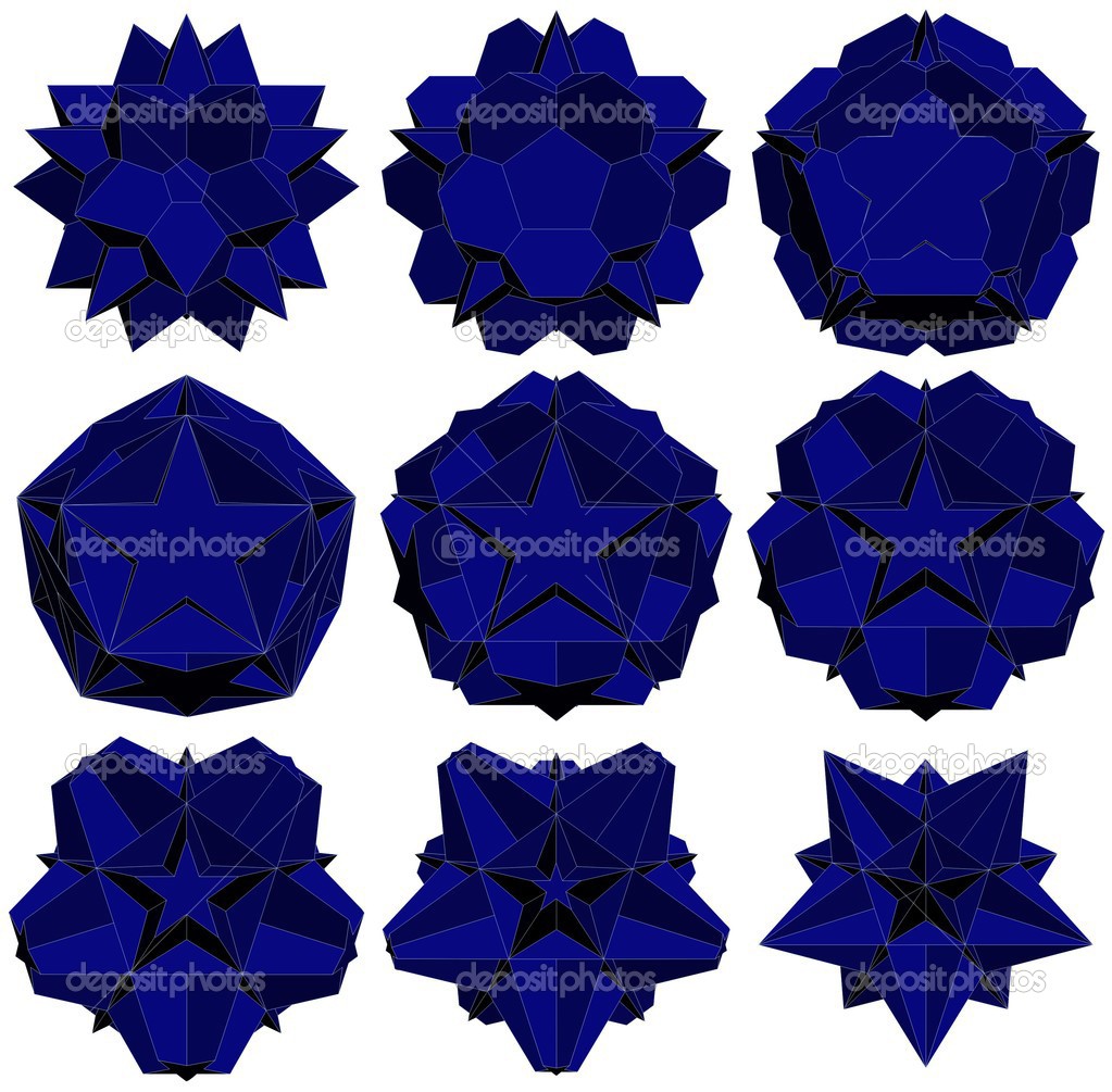 Hedra Star Transformation Structure Shape Vector