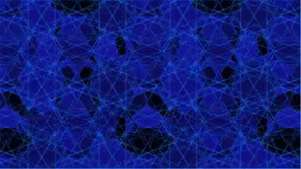 Spider Net Line Geometric Kaleidoscope Animation — Stock Video