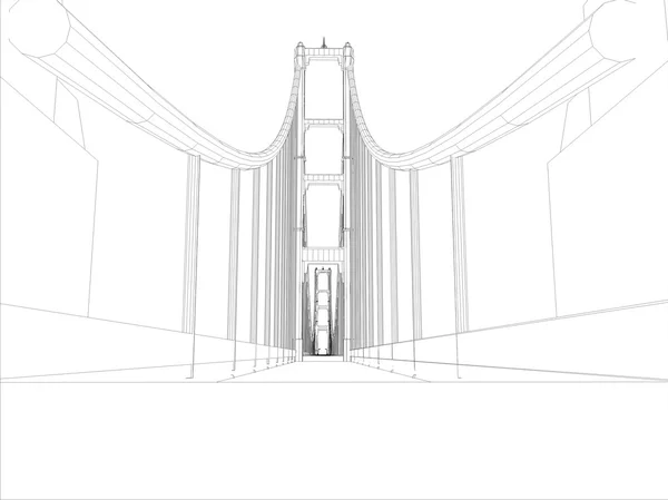 El Vector del Puente — Archivo Imágenes Vectoriales