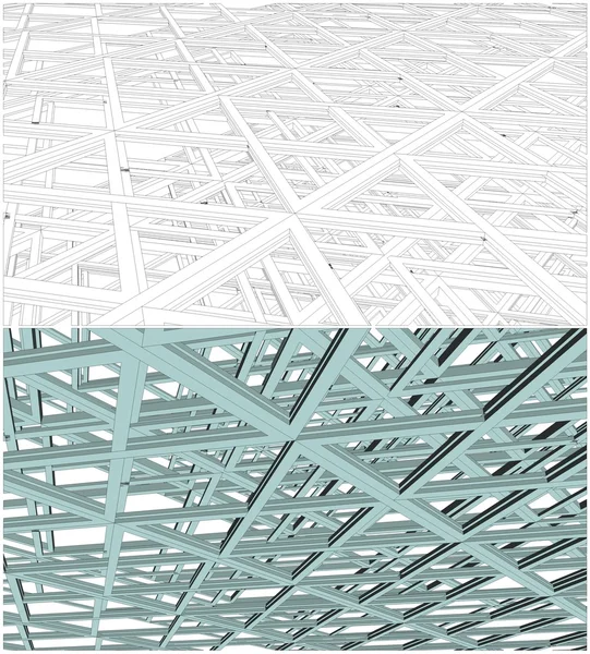 Abstracte constructies vector — Stockvector