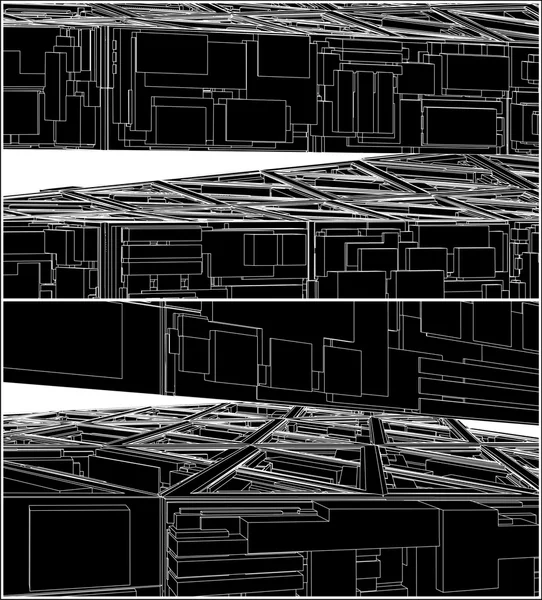 Construcción urbana abstracta de la ciudad — Archivo Imágenes Vectoriales