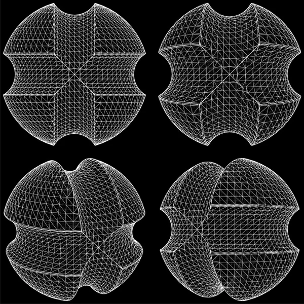 Intersection géométrique de deux torus et vecteur sphérique — Image vectorielle