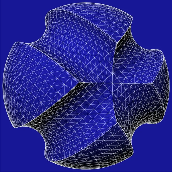 Geometrische Subtraktion von Kugel und zwei Torusvektoren — Stockvektor