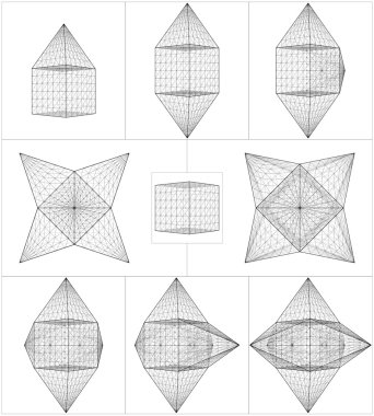 küp ve piramit onun altı taraf vektör oluşturma