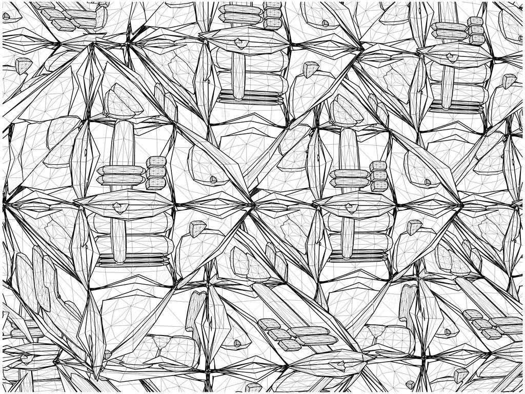 Abstract Uncommonly Constructions Structure Vector