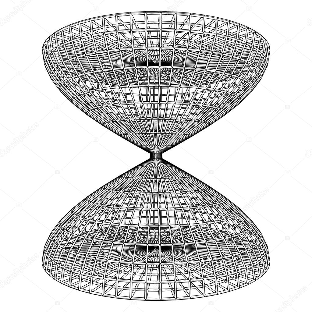 Structural Construction Of Hourglass Cage Vector