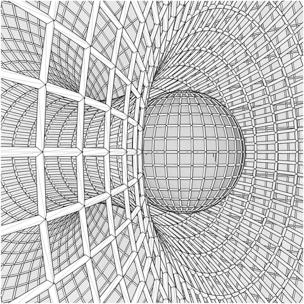 弾痕ベクトルにボールを持つ構造のトンネル — ストックベクタ