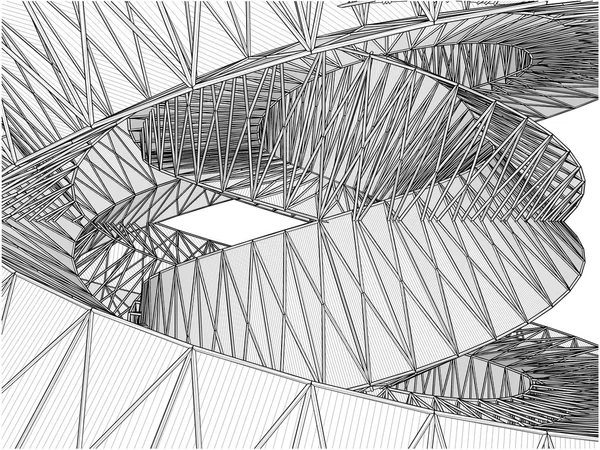 Vector de construcción estructural abstracto — Archivo Imágenes Vectoriales