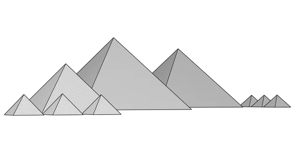 Pyramiden aus dem Giza-Plateau-Vektor — Stockvektor