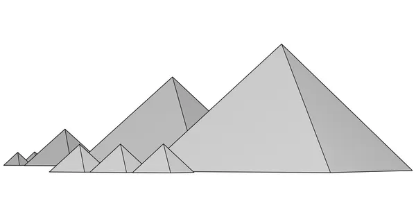 Pyramiden aus dem Giza-Plateau-Vektor — Stockvektor