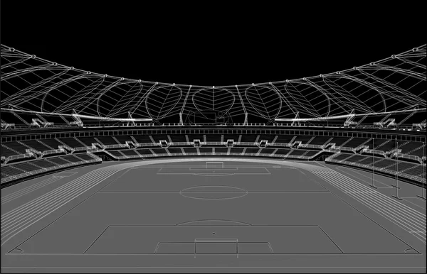 Вектор футбольного стадиона — стоковый вектор