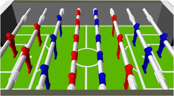 Vector de perspectiva del juego de fútbol de mesa — Vector de stock