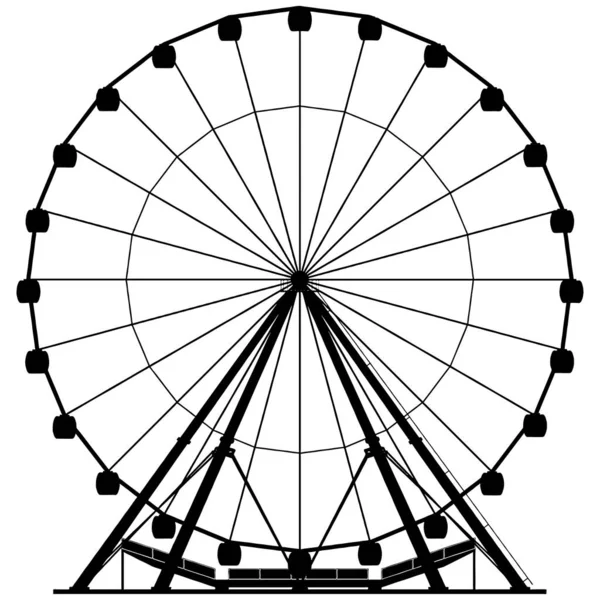 Carousel Silhouette Vector Vector Illustration Carousel Isolated White Background — Stock Vector