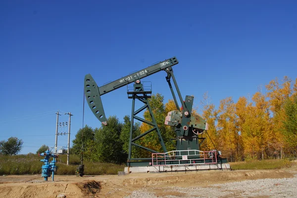 China Petróleo Daqing paisaje del campo petrolífero , — Foto de Stock