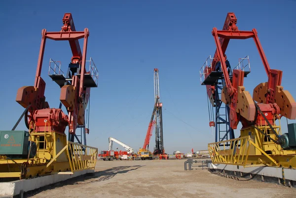 China Petróleo Daqing Oilfield cenário , — Fotografia de Stock