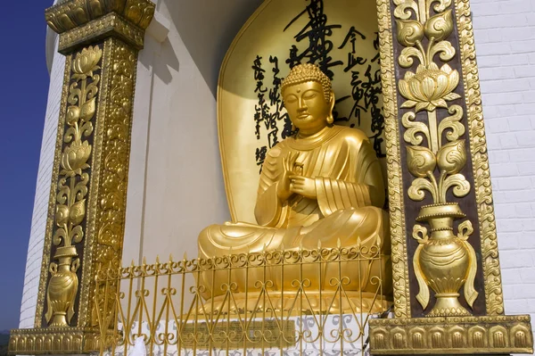 Buddha from the world peace pagoda, nepal, pokhara — Stock Photo, Image
