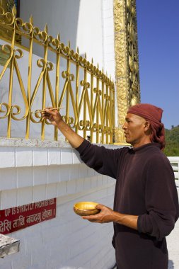 keşiş dünya barış pagoda, nepal pokhara boyalar