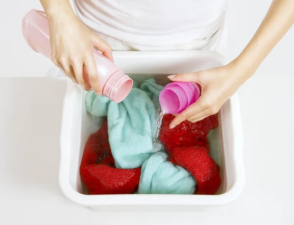 Rinsing of laundry — Stock Photo, Image