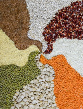 farklı renkli Hububat Ürünleri, tahıl desen