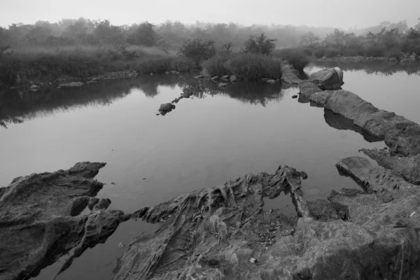 Black and White Landscape in India — Stock Photo, Image