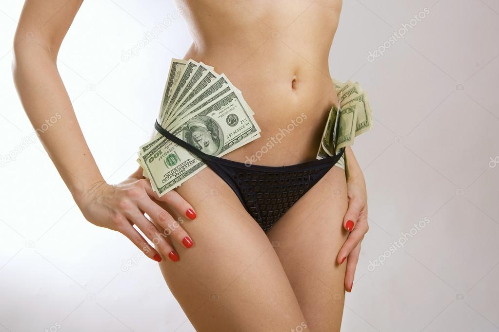 Female perfect sexy body and dollar banknotes money Stock Photo by  ©Kalcutta 45776757