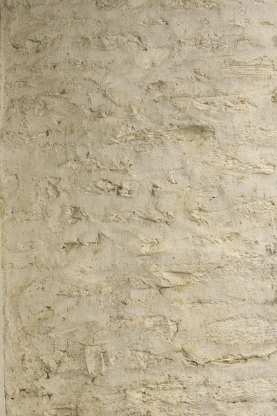 Clay white - yellow wall of the old house. Textured background — Stock Photo, Image