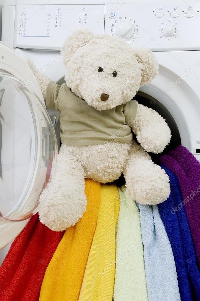 Washing machine, toy and colorful things to wash