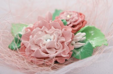çiçek gül kolye (yapılmış takı moda stüdyo çekim 