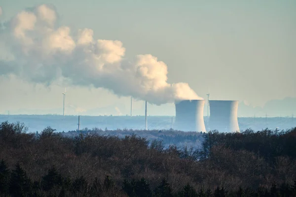 View to nuclear power plant Gundremmingen Germany on a day of shut down — Stock Photo, Image