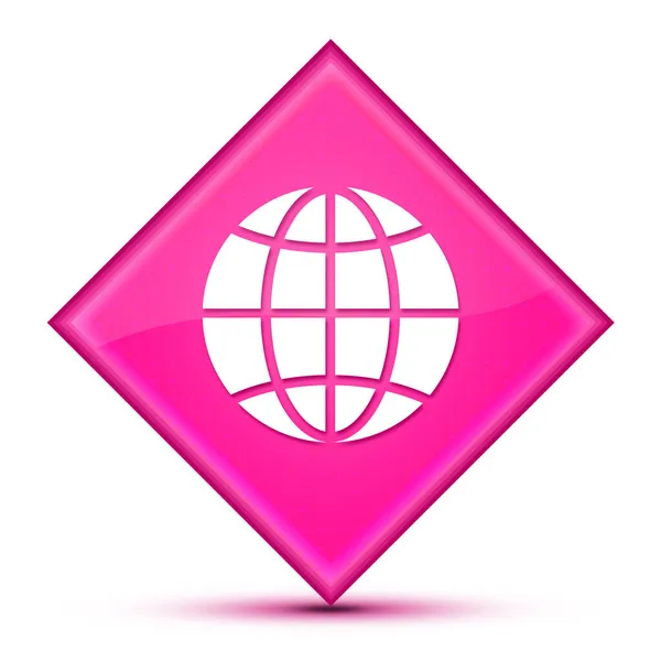 Website Icoon Geïsoleerd Speciale Roze Diamant Knop Abstracte Illustratie — Stockfoto