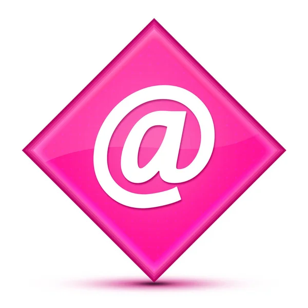 Icona Indirizzo Email Isolato Speciale Rosa Diamante Pulsante Illustrazione Astratta — Foto Stock