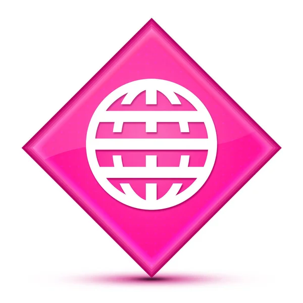 Website Icon Isolated Special Pink Diamond Button Abstract Illustration — Stock Photo, Image