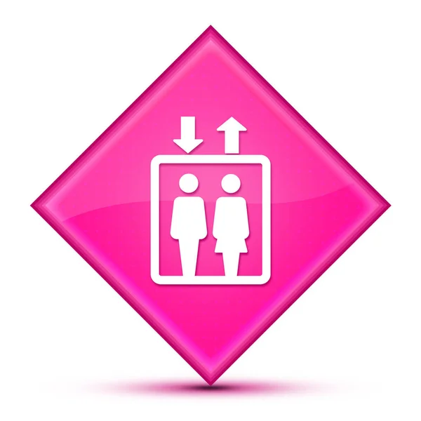 Lift Sign Icon Isolated Special Pink Diamond Button Abstract Illustration — Stock Photo, Image