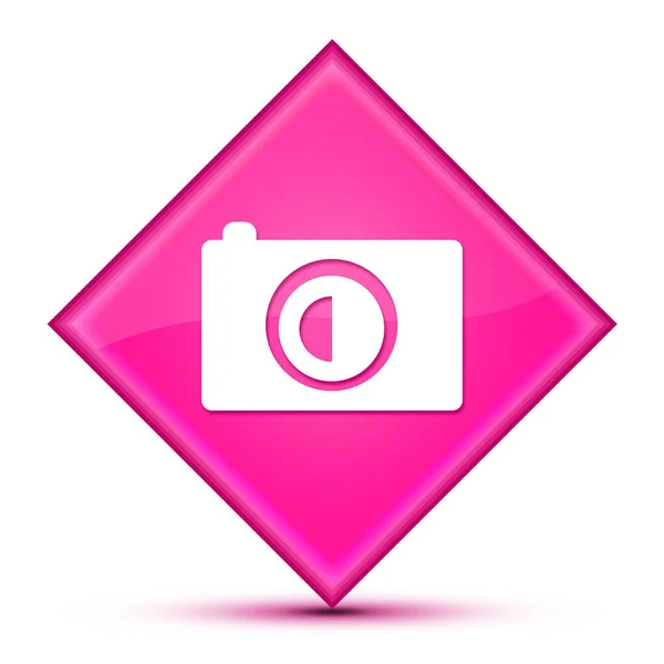 Foto Camera Icoon Geïsoleerd Speciale Roze Diamant Knop Abstracte Illustratie — Stockfoto