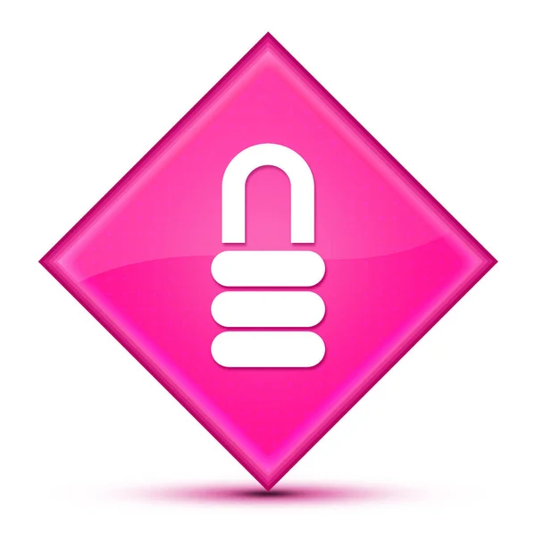 Lock Icon Isolated Special Pink Diamond Button Stract — 스톡 사진