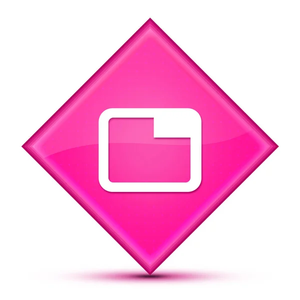 Ikona Tab Izolowane Specjalny Różowy Diament Przycisk Abstrakcyjny Ilustracja — Zdjęcie stockowe