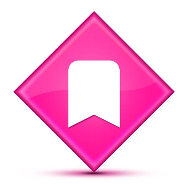 Bookmark Icon Isolated Special Pink Diamond Button Abstract Illustration — Stock Photo, Image