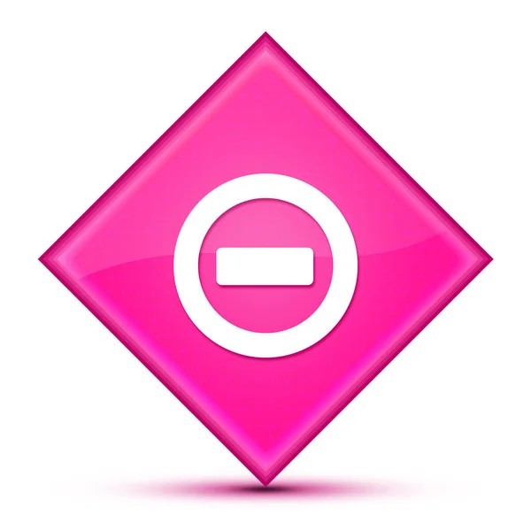 在特殊的粉色菱形按钮抽象图上孤立的Error图标 — 图库照片