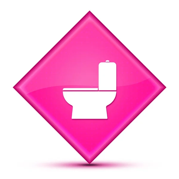 Toilet Icoon Geïsoleerd Speciale Roze Diamant Knop Abstracte Illustratie — Stockfoto